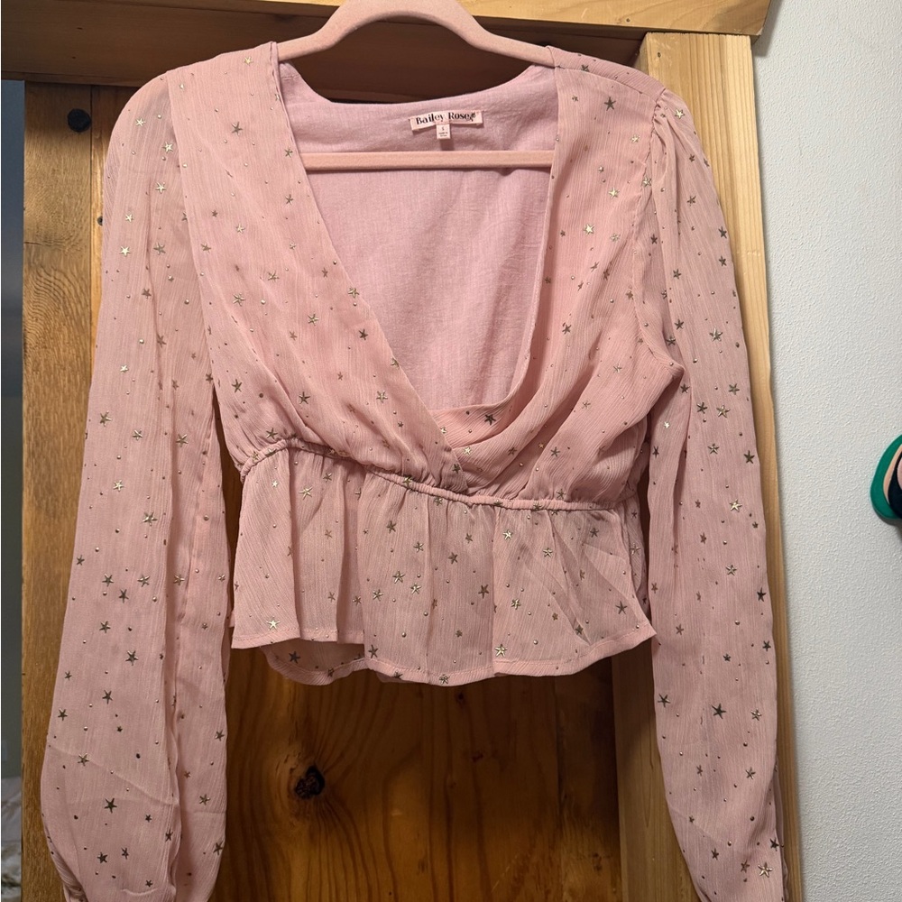 Urban Outfitters Pink Star Blouse
